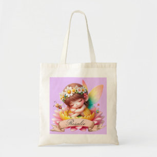 Bolsa Tote Doce Fantasia Floral Sonhos Doces Fada Adormecida