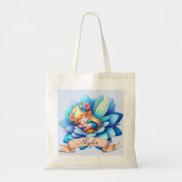 Bolsa Tote Doce Fantasia Floral Sonhos Doces Fada Adormecida