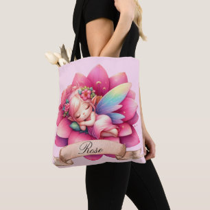 Bolsa Tote Doce Fantasia Floral Sonhos Doces Fada Adormecida