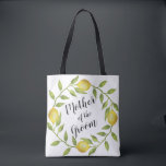 Bolsa Tote Doce Lemons Wreath Deu a mãe do noivo<br><div class="desc">Watercolor Lemons Wreath "Mãe do noivo" e nome personalizado no verso,  presentes elegantes e românticos,  personalizados e excelentes para a mãe do noivo. Para mais personalização,  clique no link "personalizar mais" e use nossa ferramenta design para modificar esse modelo. Se precisar de ajuda,  por favor,  entre em contato comigo.</div>