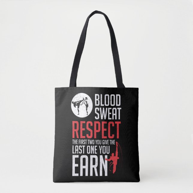 Bolsa Tote Doce Sangue Respeite taekwondo judo (Frente)