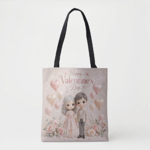 Bolsa Tote Doce Sussurro em Rosa Pastel