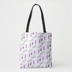 Bolsa Tote Doces Aranhas e Teias de Halloween Roxo