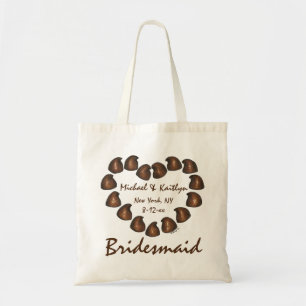 Bolsa Tote Doces de Chocolate Cardíaco Personalizado Dono de 
