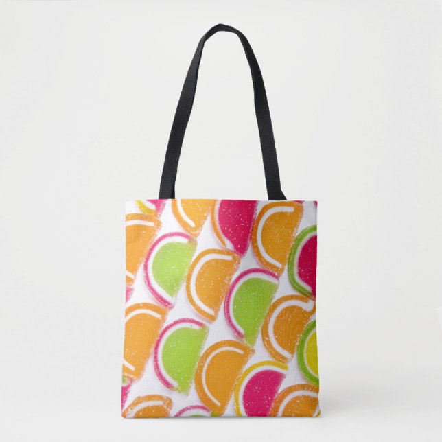 Bolsa Tote Doces diferentes coloridos da geléia (Frente)