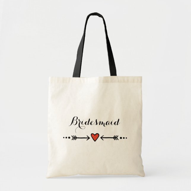 Bolsa Tote Doces e setas cor-de-rosa Presente de Bridesmaid (Frente)
