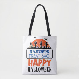Bolsa Tote Doces e Tratamentos Personalizados do Halloween