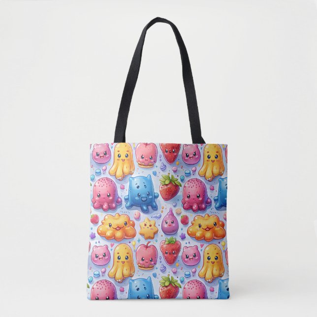 Bolsa Tote Doces engraçados e engraçados (Frente)