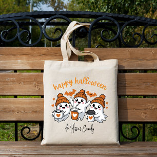 Bolsa Tote Doces Feliz Halloween Fantasma