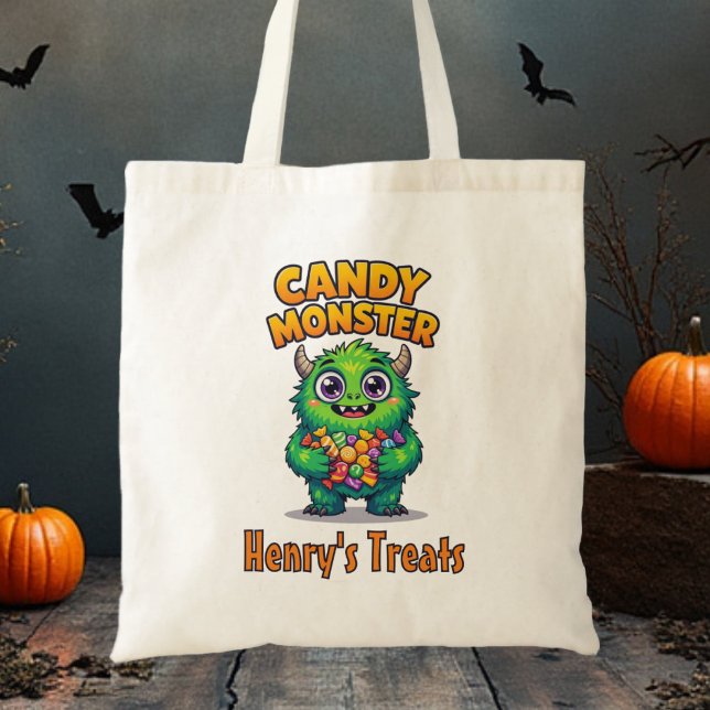 Bolsa Tote Doces Monster Trick ou Treine Bag (Criador carregado)