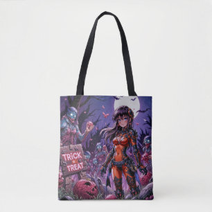 Bolsa Tote Doces ou Travessuras Zumbis do Halloween Distribui
