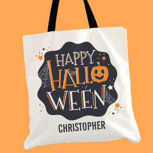Bolsa Tote Doces Personalizados de Halloween para Truque ou T