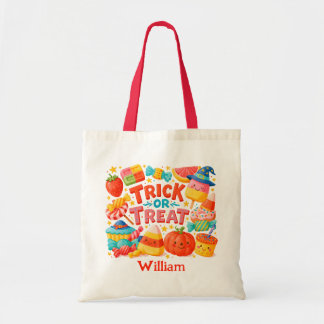 Bolsa Tote Doces Personalizados Feliz Halloween Truque ou Tra