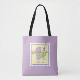 Bolsa Tote Doces Sonhos Lavanda De Bebê Monograma