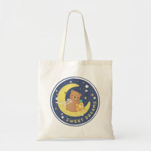 Bolsa Tote Doces sonhos: Urso de Teddy e Ilustração de Mel