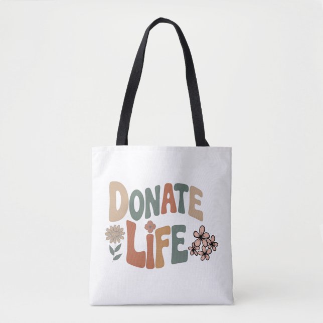 Bolsa Tote Doe Vida BoHo Conscientização (Frente)