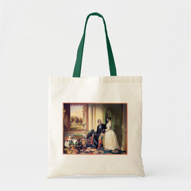 Bolsa Tote Dog Art: Castelo de Windsor por Landseer (Frente)