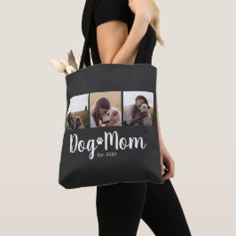 Bolsa Tote Dog Mom Established Script Black 3 Photo 