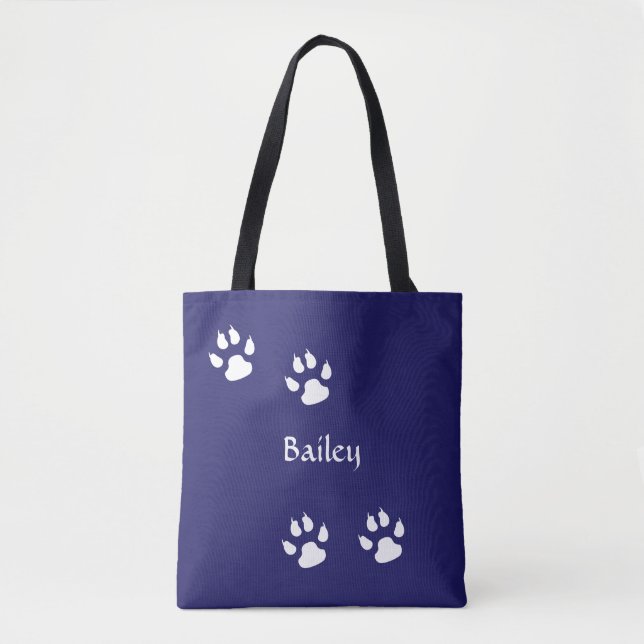 Bolsa Tote Dog Paw Imprime Modelo (Frente)