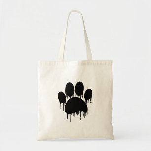 Bolsa Tote Dog Paw Paint Dripe Personalizado