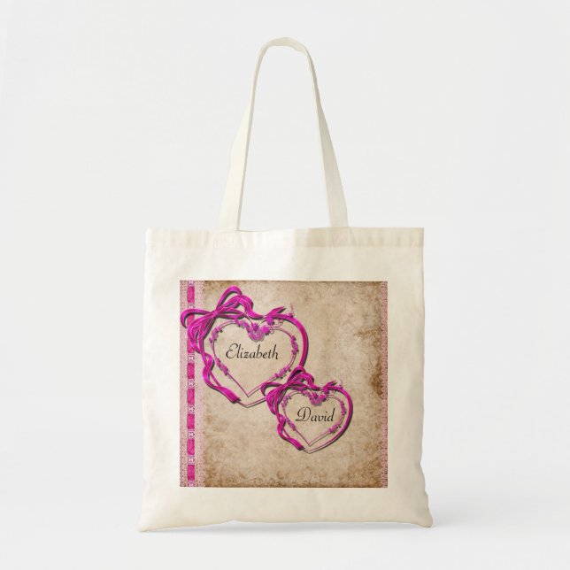 Bolsa Tote Dois corações junto (Frente)