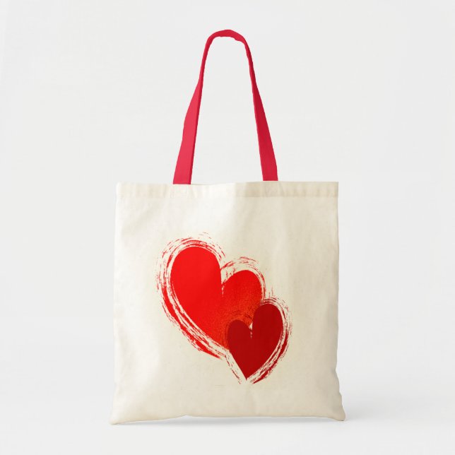 Bolsa Tote Dois corações no amor (Frente)