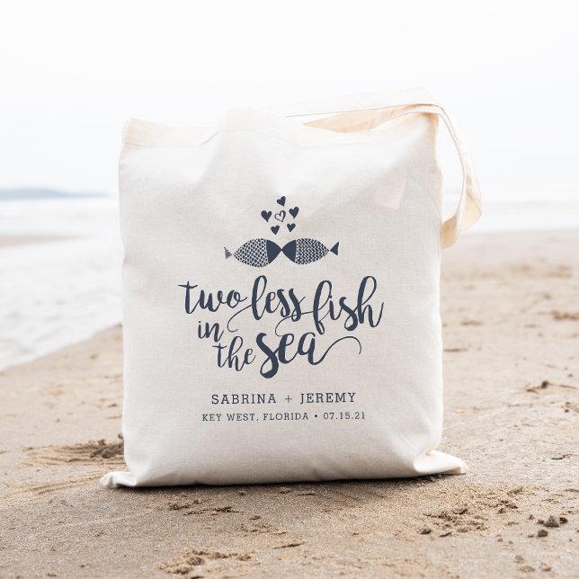 Bolsa Tote Dois if por Mar | Favor de Casamento (Criador carregado)