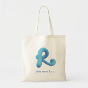 Bolsa Tote dois monogramas azuis tontos R de velocidade e ini