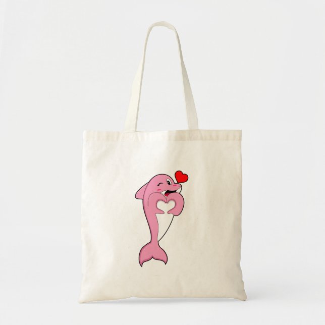Bolsa Tote Dolphin Love Heart (Frente)