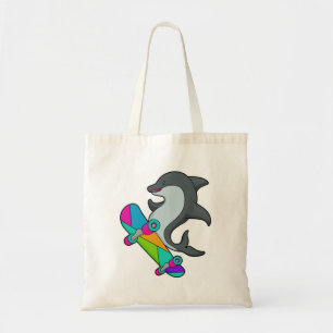 Bolsa Tote Dolpin como Skater com skate