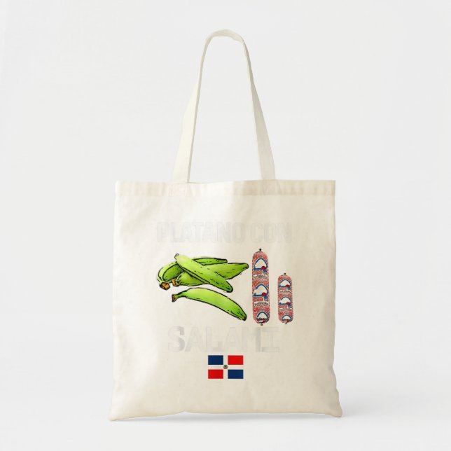 Bolsa Tote Dominicana Flag RD República Dominicana Comida Man (Frente)