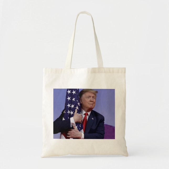 Bolsa Tote Donald Trump e a Bandeira (Frente)