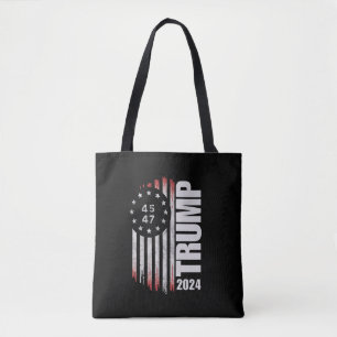 Bolsa Tote Donald Trump Eleição 2024 Voto 45 47 Bandeira Amer