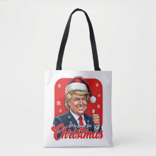 Bolsa Tote Donald Trump Natal Papai Noel Art
