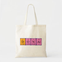 Donat periódico nome da mesa tote saco