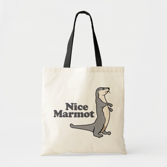 Bolsa Tote Doninha agradável da marmota (Frente)