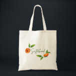 Bolsa Tote Doninha Romântica Do Amor Botânico<br><div class="desc">Tema botânico do design floral laranja. Presentes perfeitos para damas de honra ou amigos.</div>