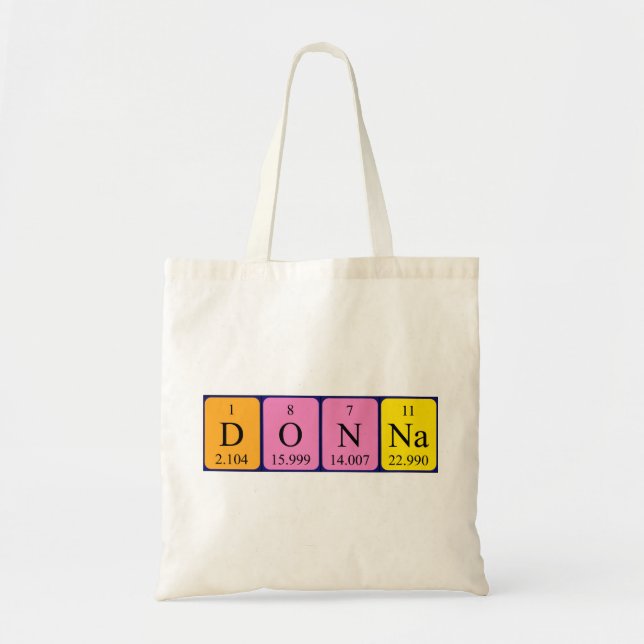 Bolsa Tote Donna periodicamente nome da mesa tote saco (Frente)