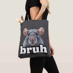 Bolsa Tote Dono de Rato Elegante Meme Bruh Amante de Rato de 
