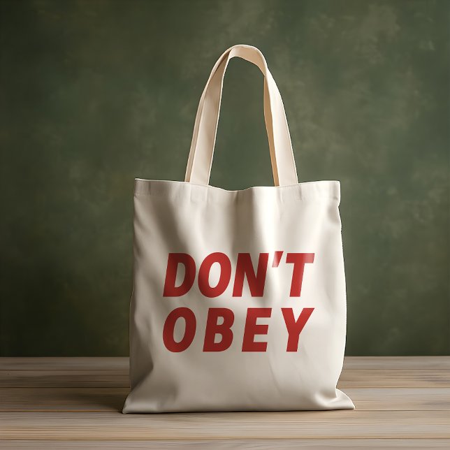 Bolsa Tote Don't Obey Portland Frog Protest (Criador carregado)