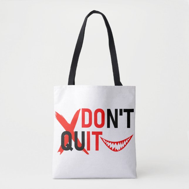 Bolsa Tote DON'T QUIT – Bold Red Motivation Design (Frente)