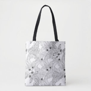 Bolsa Tote Doodle 2 dos peixes de China