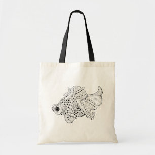 Bolsa Tote Doodle dos peixes