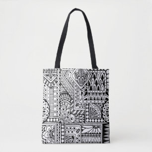 Bolsa Tote Doodle étnico 2