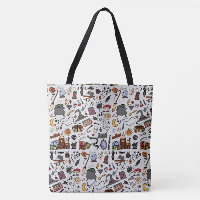 Bolsa Tote Doodle Mágico em Cor (Frente)