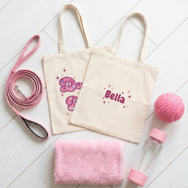 Bolsa Tote Doodle Mom Pink Hearts Personalized Name