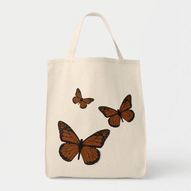 Bolsa Tote Doodled Monarch (Frente)