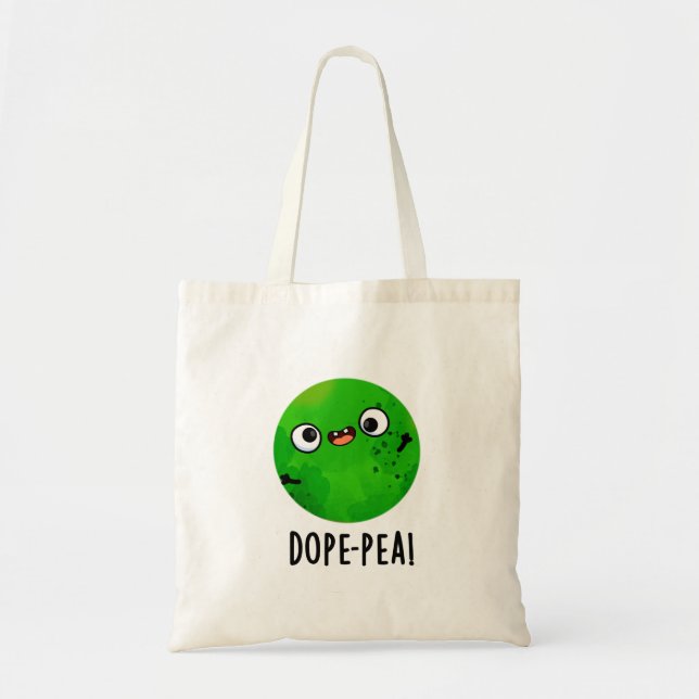 Bolsa Tote Dope-pea Engraçado Dopey Pun (Frente)