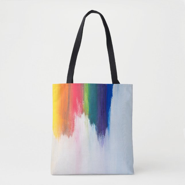 Bolsa Tote Dor de abstrato amarelo, laranja, vermelha, verde  (Frente)
