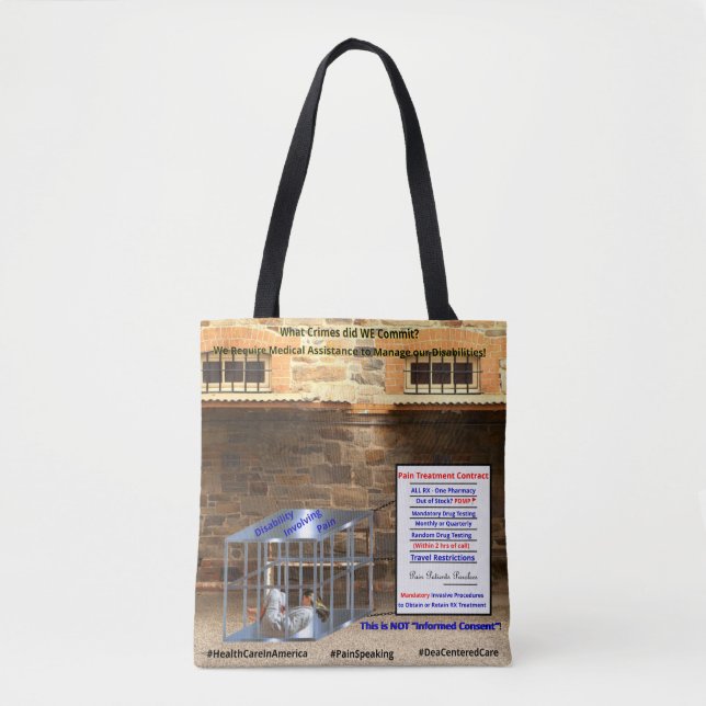 Bolsa Tote Dor Paroleosa - Dor Crônica Sensibilização (Frente)